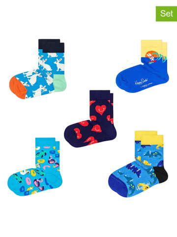 5er-Set: Socken in Blau
