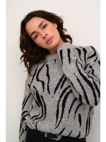 Pullover in Grau/ Schwarz