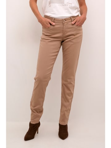 Dżinsy - Skinny fit - w kolorze beżowym