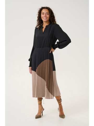 Kleid in Schwarz/ Braun