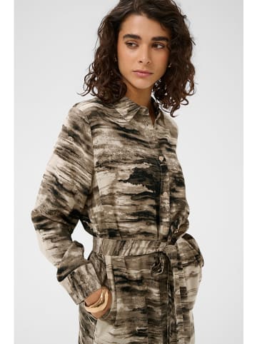 Kleid in Braun/ Beige