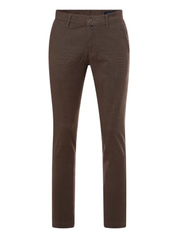 Spodnie chino "Calais" w kolorze brązowym