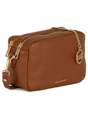 Leren schoudertas "Astolfo" cognackleurig - (B)23 x (H)16 x (D)11 cm
