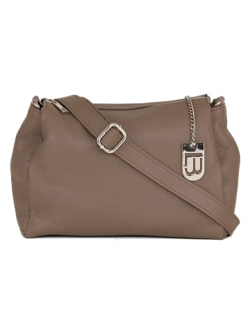 Leren schoudertas "Melfi" beige - (B)26 x (H)19 x (D)9 cm