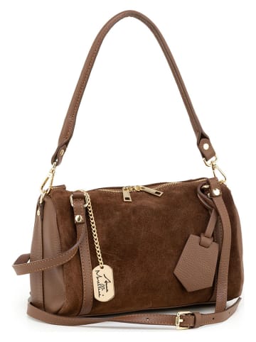 Leren schoudertas "Tredia" bruin - (B)26 x (H)19 x (D)9 cm