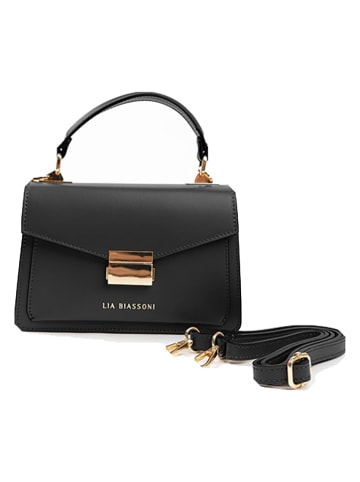 Leren handtas zwart - (B)20 x (H)14 x (D)7 cm