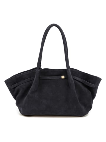 Skórzany shopper bag "Andarisa" w kolorze czarnym - 46 x 27 x 13 cm