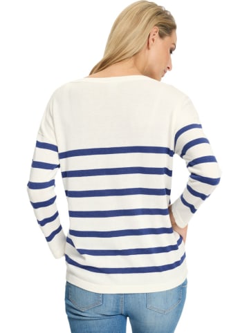 Trui wit/blauw