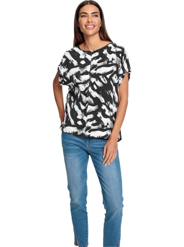 Bluse in Schwarz/ Creme