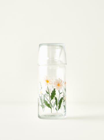 Karafka "Daisy" w kolorze biało-zielono-żółtym - 700 ml