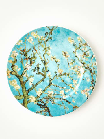Salatteller "Van Gogh" in Türkis/ Weiß - Ø 19 cm