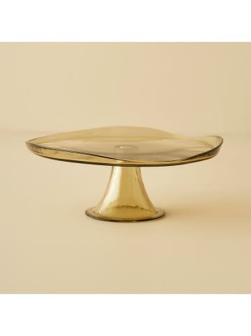Patera w kolorze zielonym -  wys. 10 x Ø 27 cm