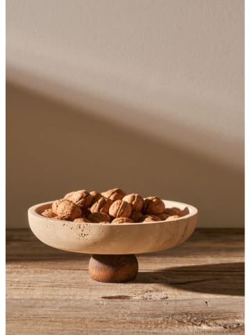 Serveerplateau "Ephesus" beige/bruin - Ø 25 cm
