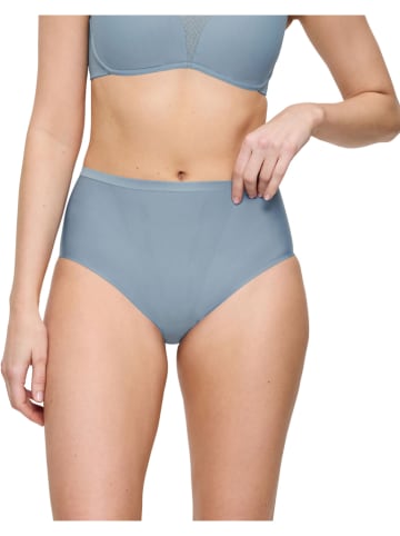 Pełne figi high waist w kolorze błękitnym