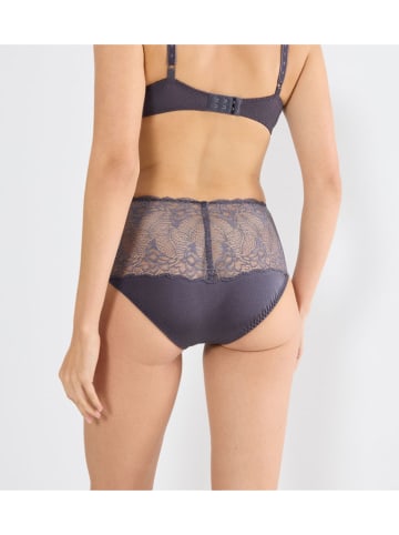 Pełne figi high waist "Light Paonette" w kolorze antracytowym
