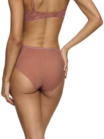 Pełne figi high waist "Amourette Charm" w kolorze szaroróżowym