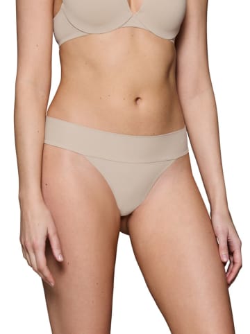 Stringi "Body Make-Up" w kolorze beżowym