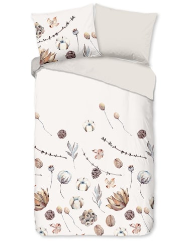 Flanellen beddengoedset "Mirre" crème/beige