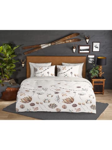 Flanellen beddengoedset "Mirre" crème/beige