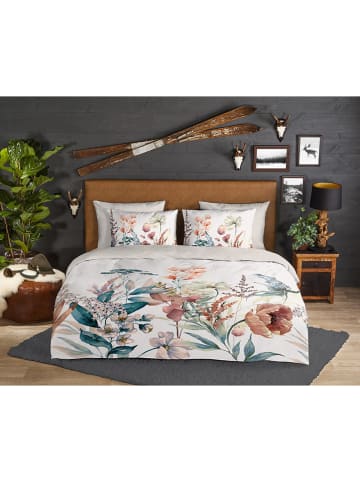 Flanellen beddengoedset "Aime" beige/meerkleurig