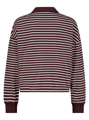 Koszulka polo w kolorze bordowo-białym