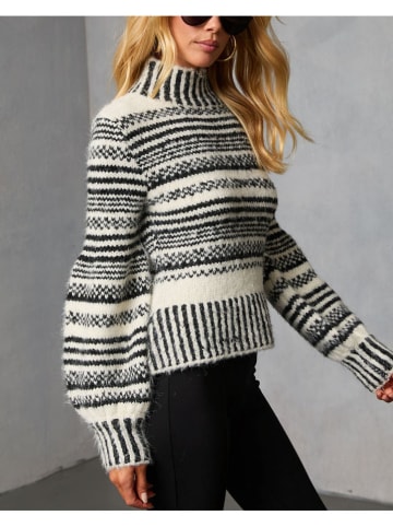 Sweter w kolorze kremowo-czarnym