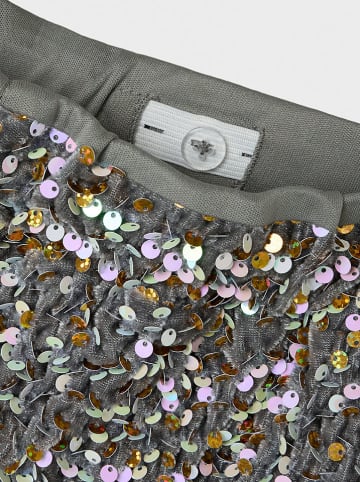 Broek "Prunica" grijs/paars/goudkleurig