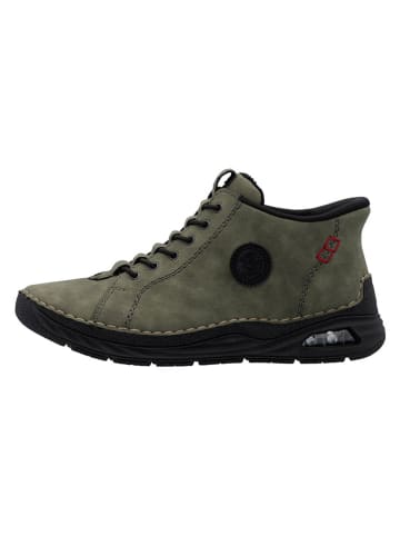Botki w kolorze khaki do kostki