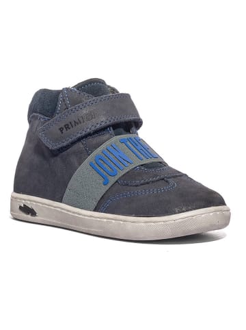Skórzane sneakersy w kolorze granatowym