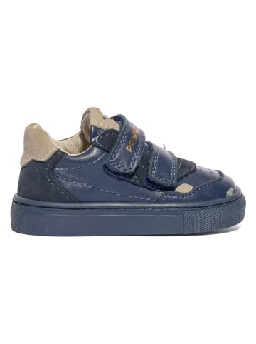 Skórzane sneakersy w kolorze granatowym