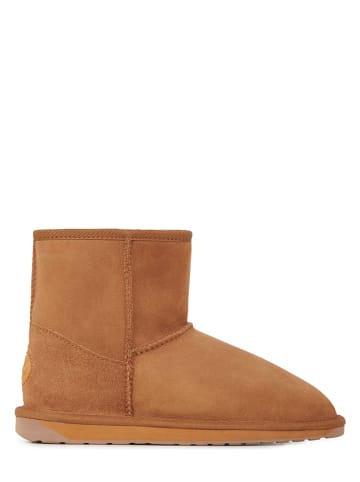 Leder-Winterboots in Hellbraun