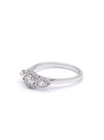 Witgouden ring "Dourga" met diamanten