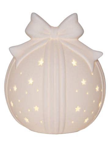 Figurka dekoracyjna LED "Rozy" w kolorze białym - wys. 14 x Ø 12 cm
