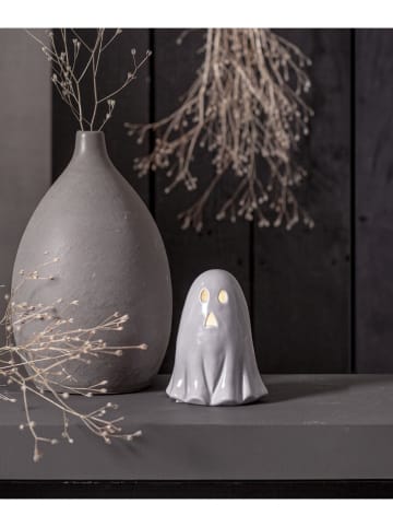 Figurka dekoracyjna LED "Boo" w kolorze szarym - wys. 12 x Ø 10 cm