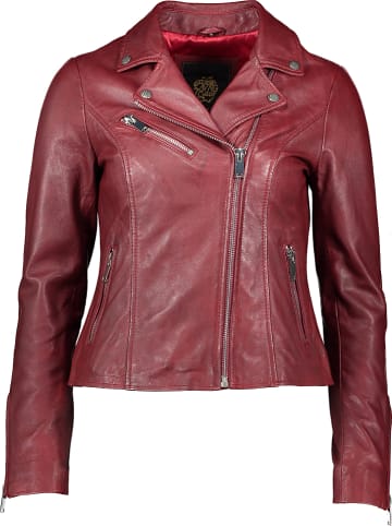 Skórzana kurtka w kolorze czerwonym