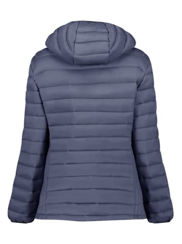 Doorgestikte jas donkerblauw