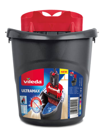 Wiaderko "Ulramax" w kolorze czarno-czerwonym - 10 l