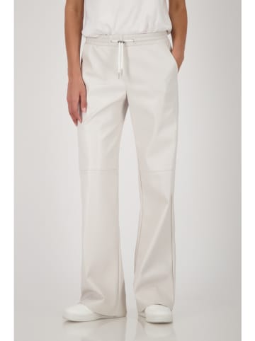 Kunstleren broek beige