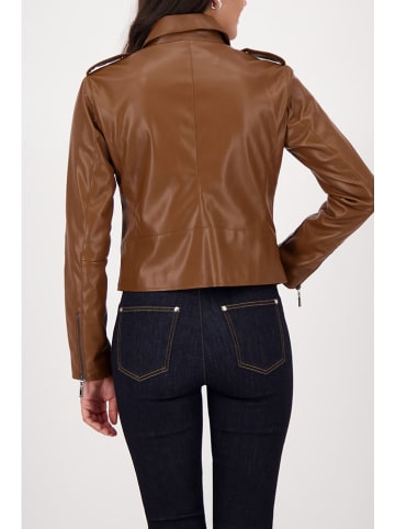 Kunstlederjacke in Cognac