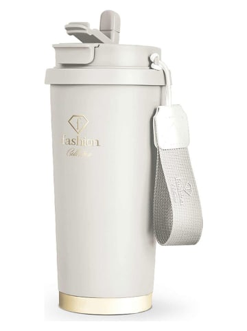 Kubek termiczny w kolorze kremowym - 500 ml