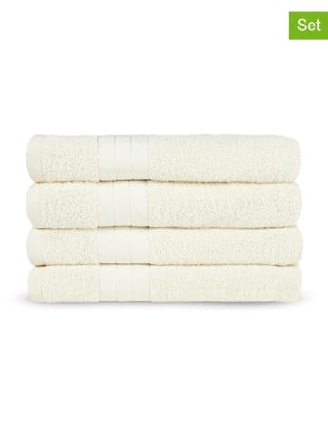 4-delige set: handdoeken crème