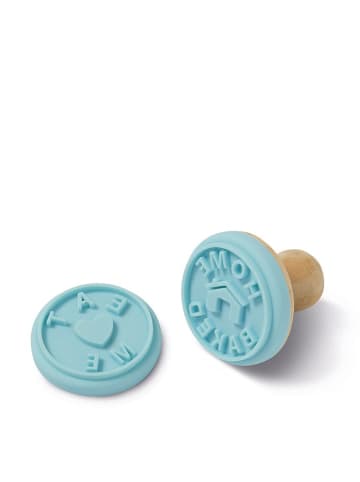 Gebäckstempel "Tea Time" in Hellblau - Ø 6 cm