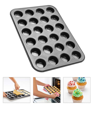 Muffin-Backform "Black Metallic" in Schwarz - (B)38 x (T)26 cm