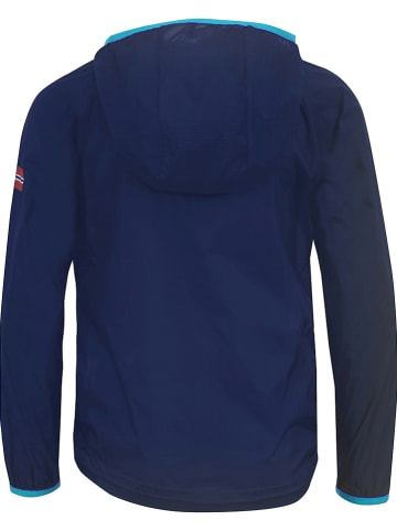 Windbreaker "Fjell" in Dunkelblau/ Türkis