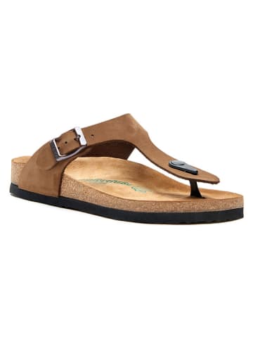 Leder-Zehentrenner in Sand
