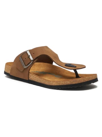 Leder-Zehentrenner in Sand