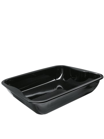 XXL-Bräter in Schwarz - (B)40 x (H)8 x (T)34 cm