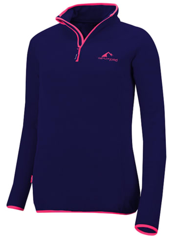 Fleecepullover "Hekla" in Dunkelblau/ Pink