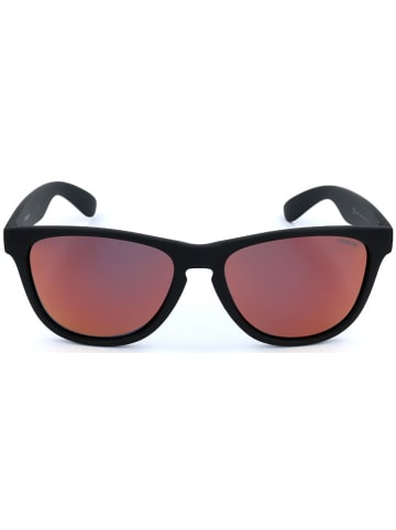 Damen-Sonnenbrille in Schwarz/ Gelb-Rot