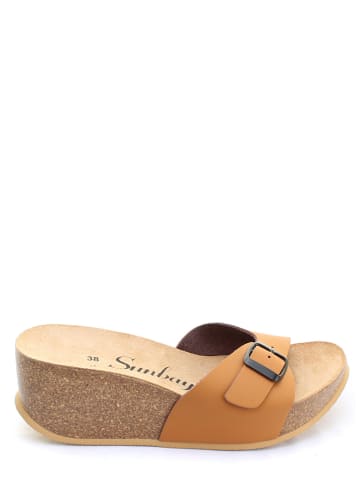 Slippers "Lotus" lichtbruin